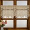 Retro Crochet Curtain Valance for Kitchen Window - 35"W x 15"L (Pack of 1) (Beige)
